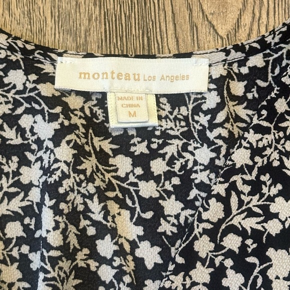 Monteau Los Angeles Flower print top - Picture 5 of 6